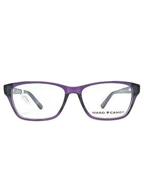 Hard Candy Womens Purple Eyeglass Frame HC25 53-14-135 Acetate